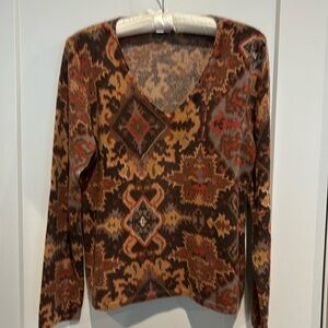 Pattern cashmere sweater